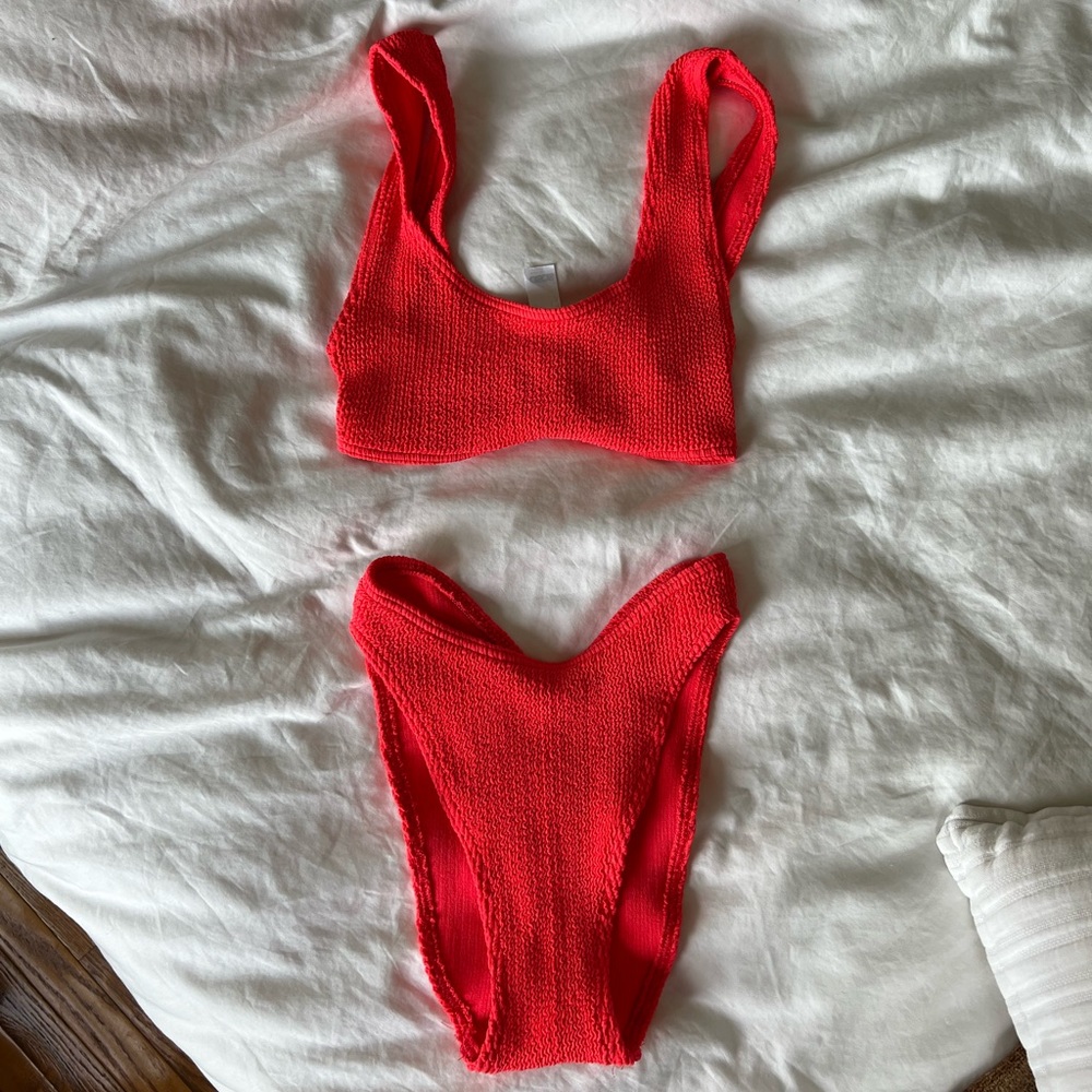 ASOS Hot Pink Scrunch Bikini Set